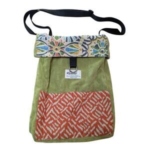 Kindred Spirit Style Hobo Boho Fold Down Crossbody Bag Tote Key Clip Pockets